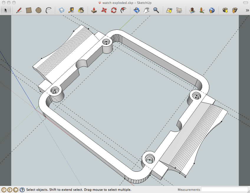 watch piece in sketchup