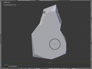 Sliced rock in Blender